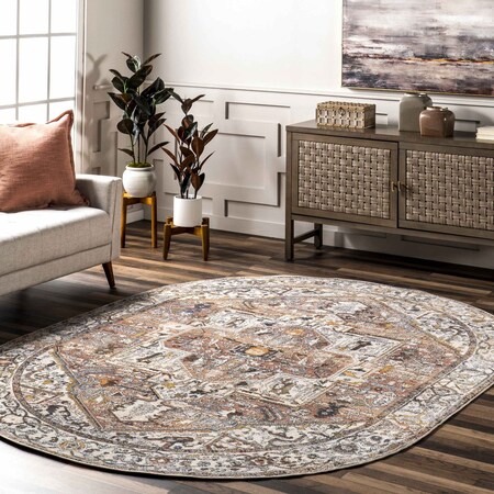 Nuloom Harriet Vintage Medallion Fringe Area Rug 3ft x 5ft KHMC04J-O305